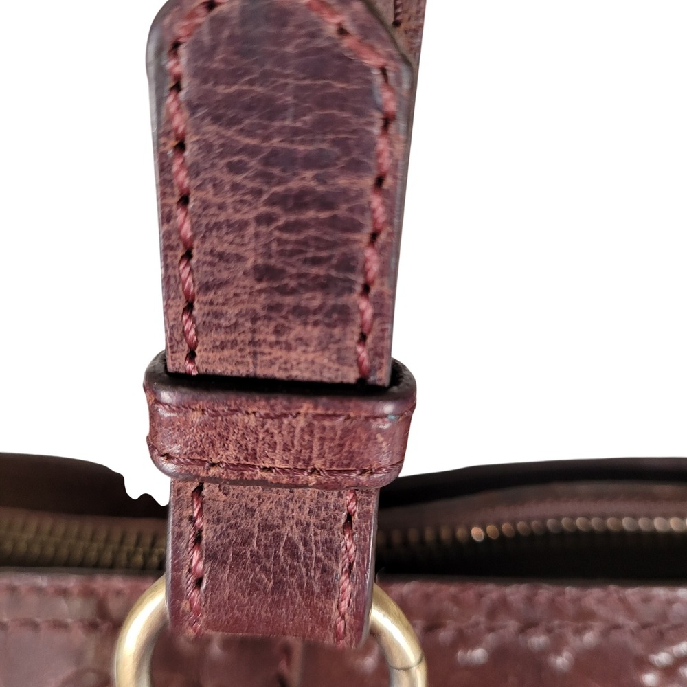 Diba True Floral Embossed Leather Large Shoulder Bag Brown Boho Tooled Tassel - Picture 12 of 16